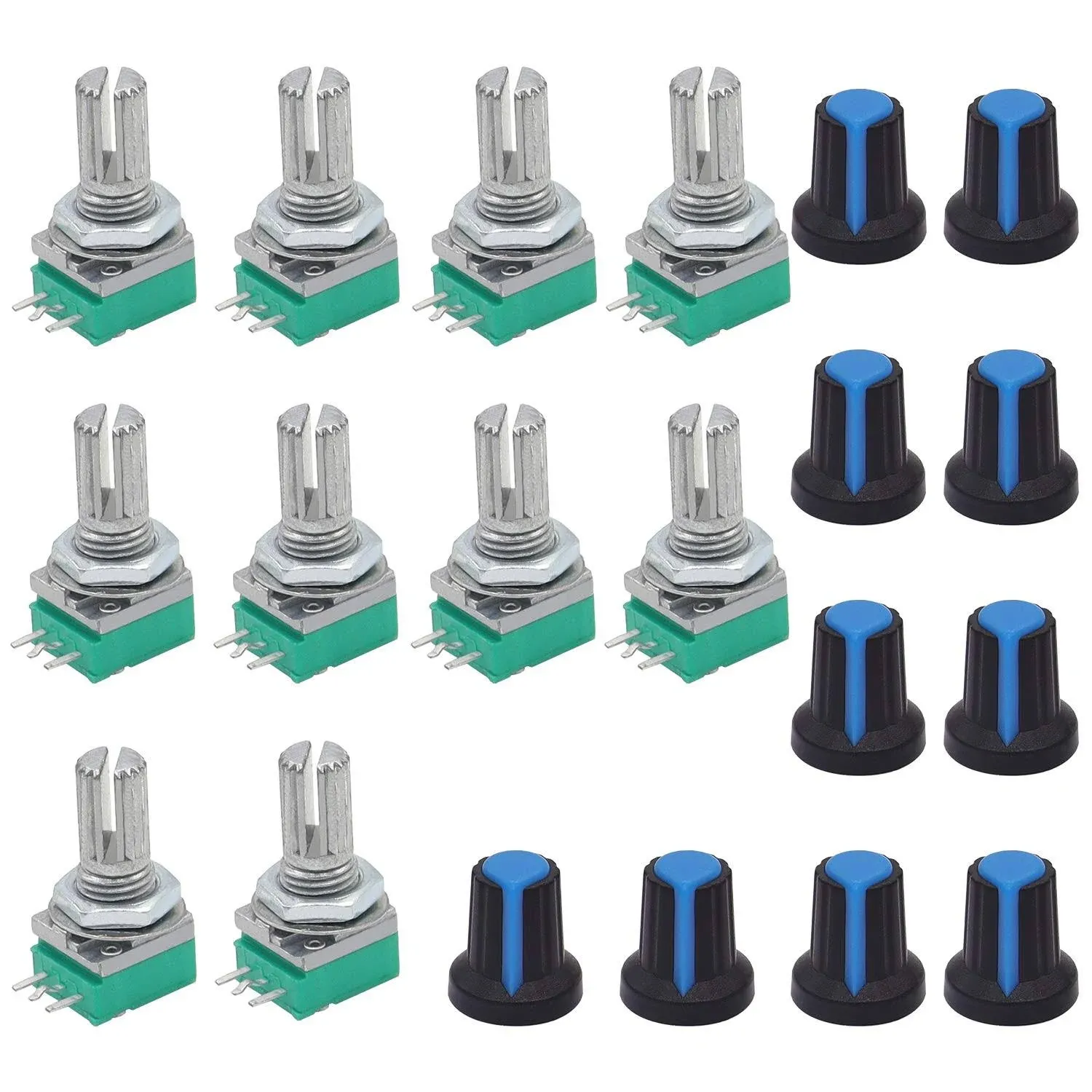 TWTADE 10pcs Single Linear Rotary Seal Amplifier Potentiometers Type 10K Ohm ...