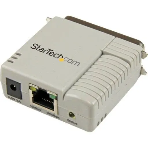 StarTech PM1115P2 1 Port 10/100 Mbps Ethernet Parallel Network Print Server