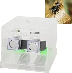 Shanrya Acrylic Feeding Cricket Keeper Cricket Care Kit with Tubes with Feces ...