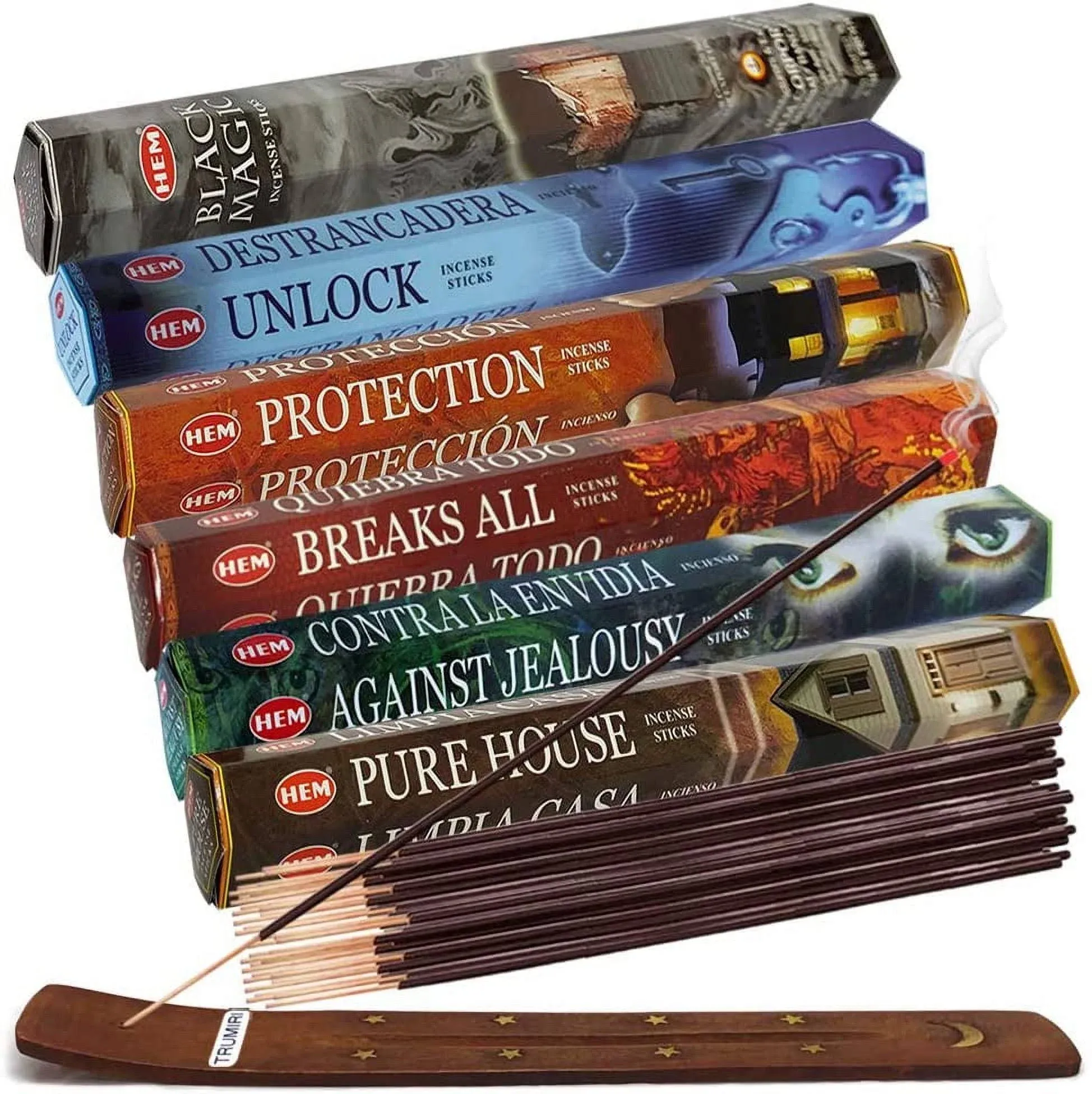 Hem Incense Sticks Variety Pack #21 and Incense Stick Holder Bundle with 6 ...