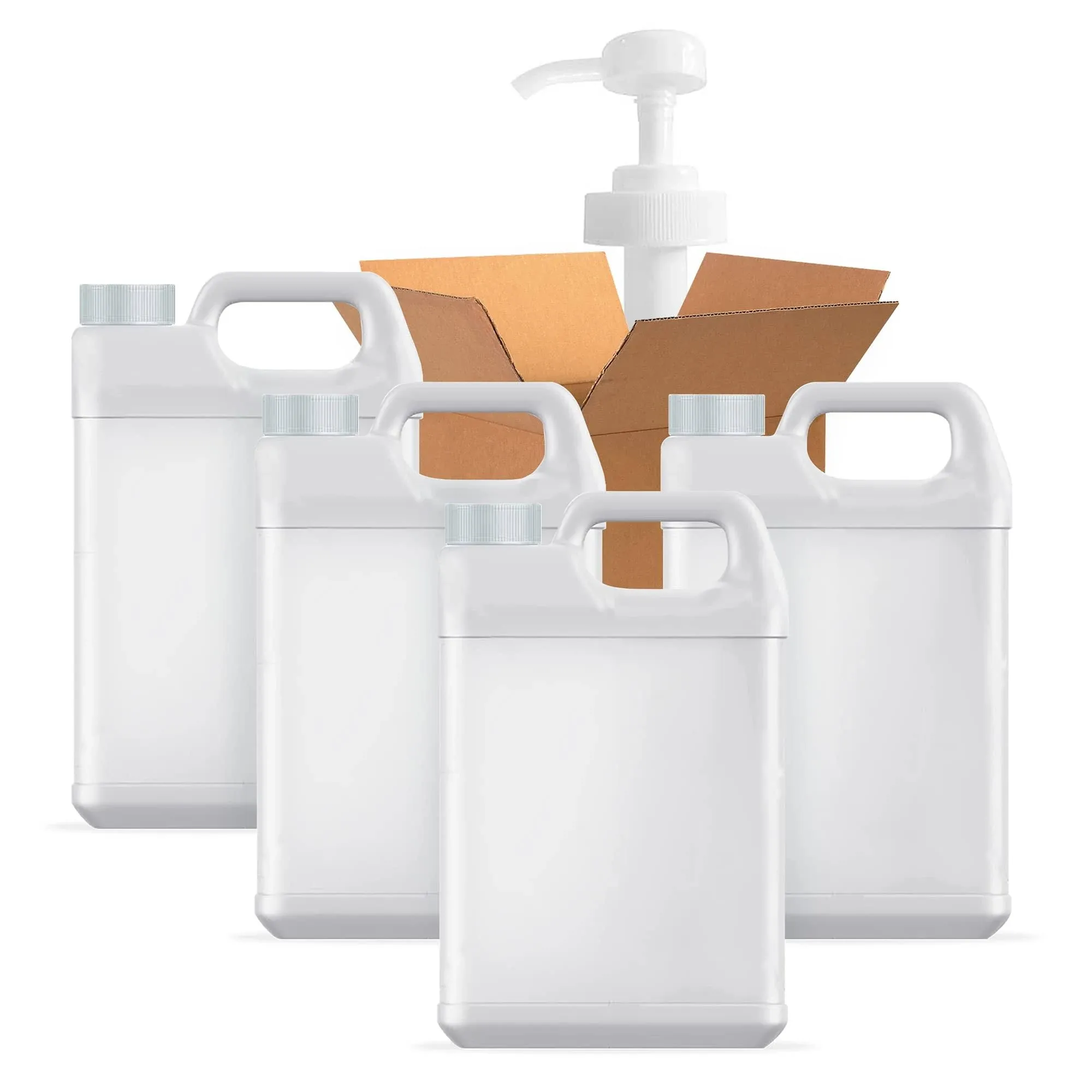 HWL 1 Gallon Plastic F Style Jug 4-Pack