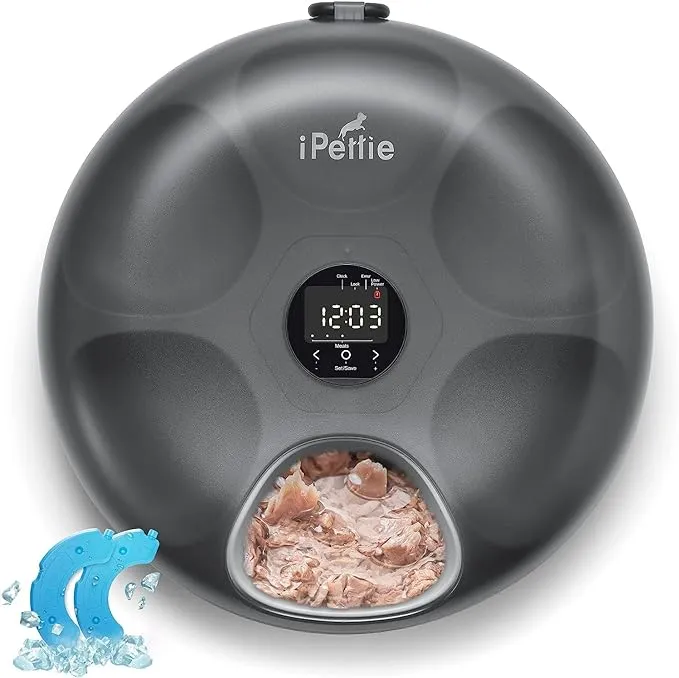 iPettie Donuts Frost 6 Meal Cordless Automatic Pet Feeder