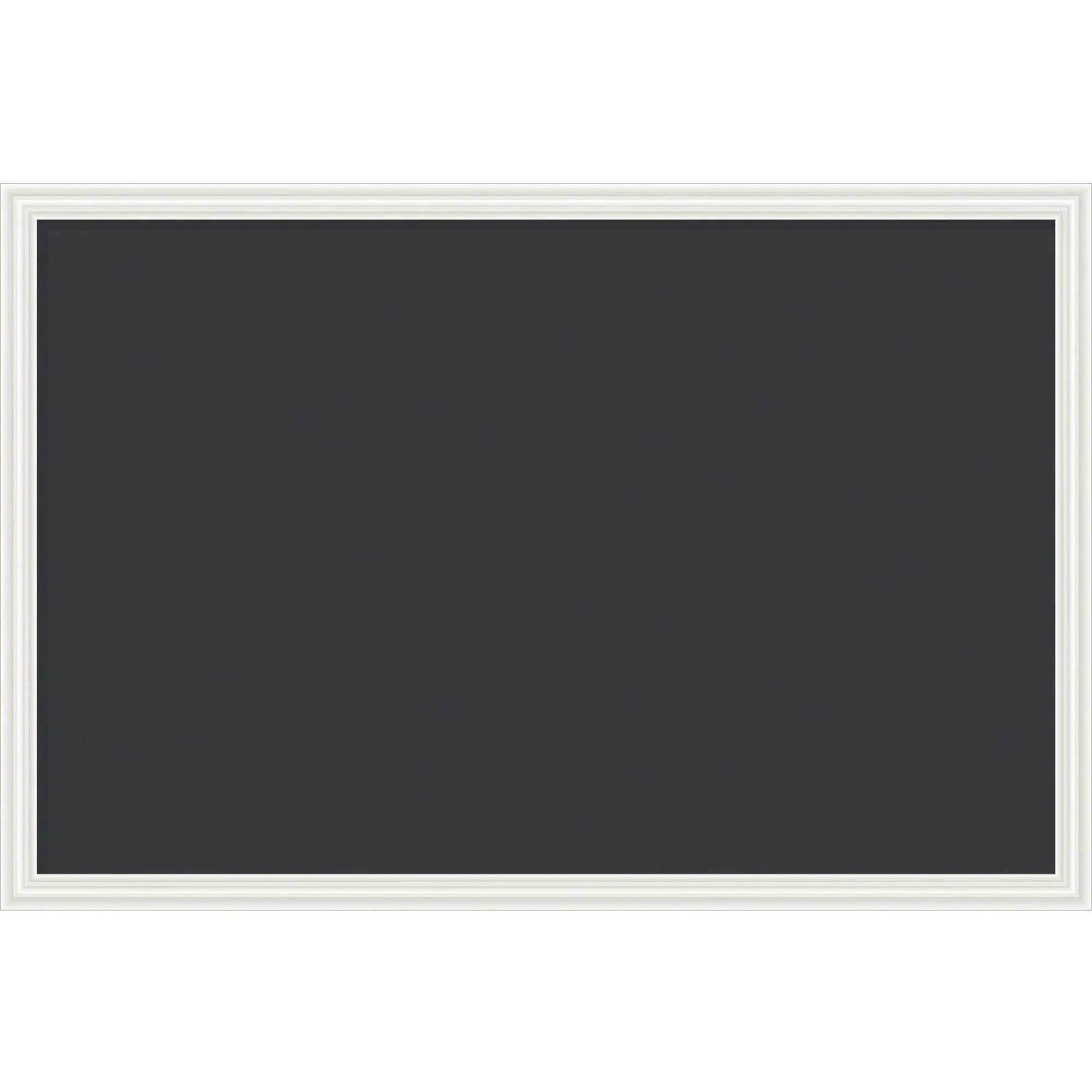 U Brands Magnetic Chalkboard with Decor Frame 30 x 20 Black Surface-White Frame