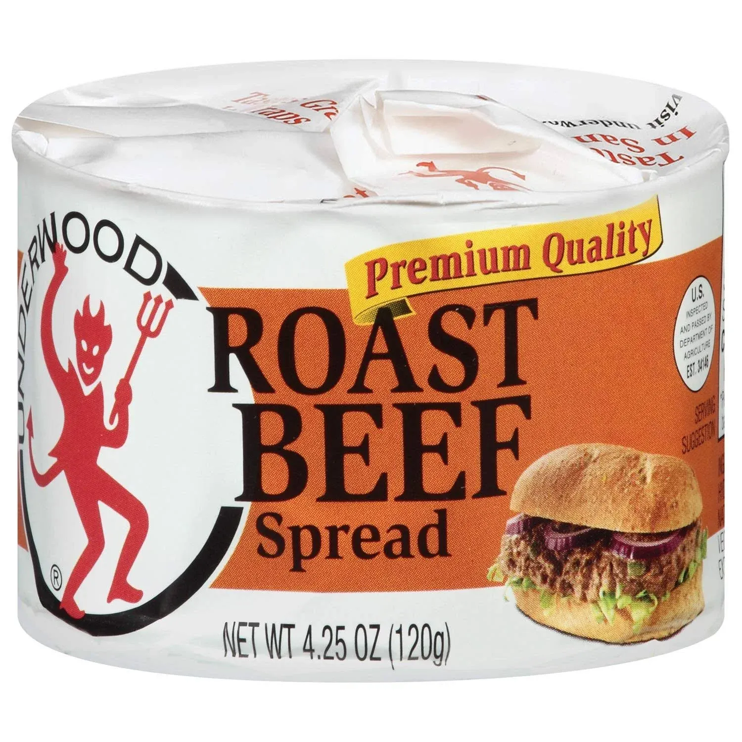 Underwood Roast Beef Spread, 4.25 Ounce Pack of 24