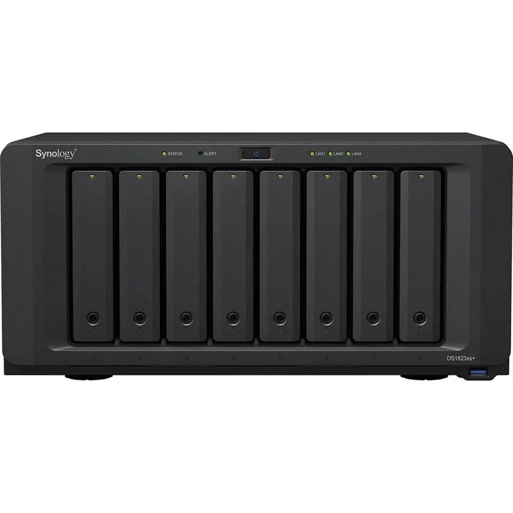 Synology DiskStation DS1823xs+ NAS Server with Ryzen 3.35GHz CPU, 32GB Memory ...