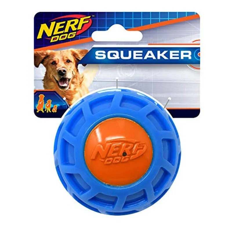 Nerf Dog 3in TPR EXO Squeak Ball - Blue/Orange