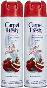 Carpet Fresh No-Vacuum Carpet Cleaner Aerosol, Apple Cinnamon, 10.5 Ounce (Pack ...