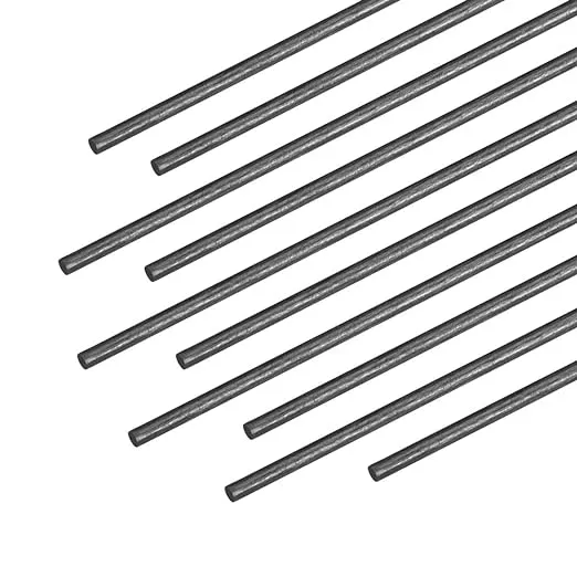 Uxcell Carbon Fiber Bar 10pcs for DIY Craft | Harfington, 1mm / 10pcs