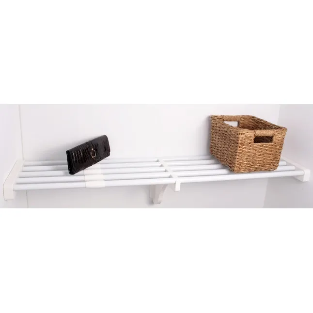 EZ Shelf 40 in. - 73 in. Metal Expandable Shelf in White