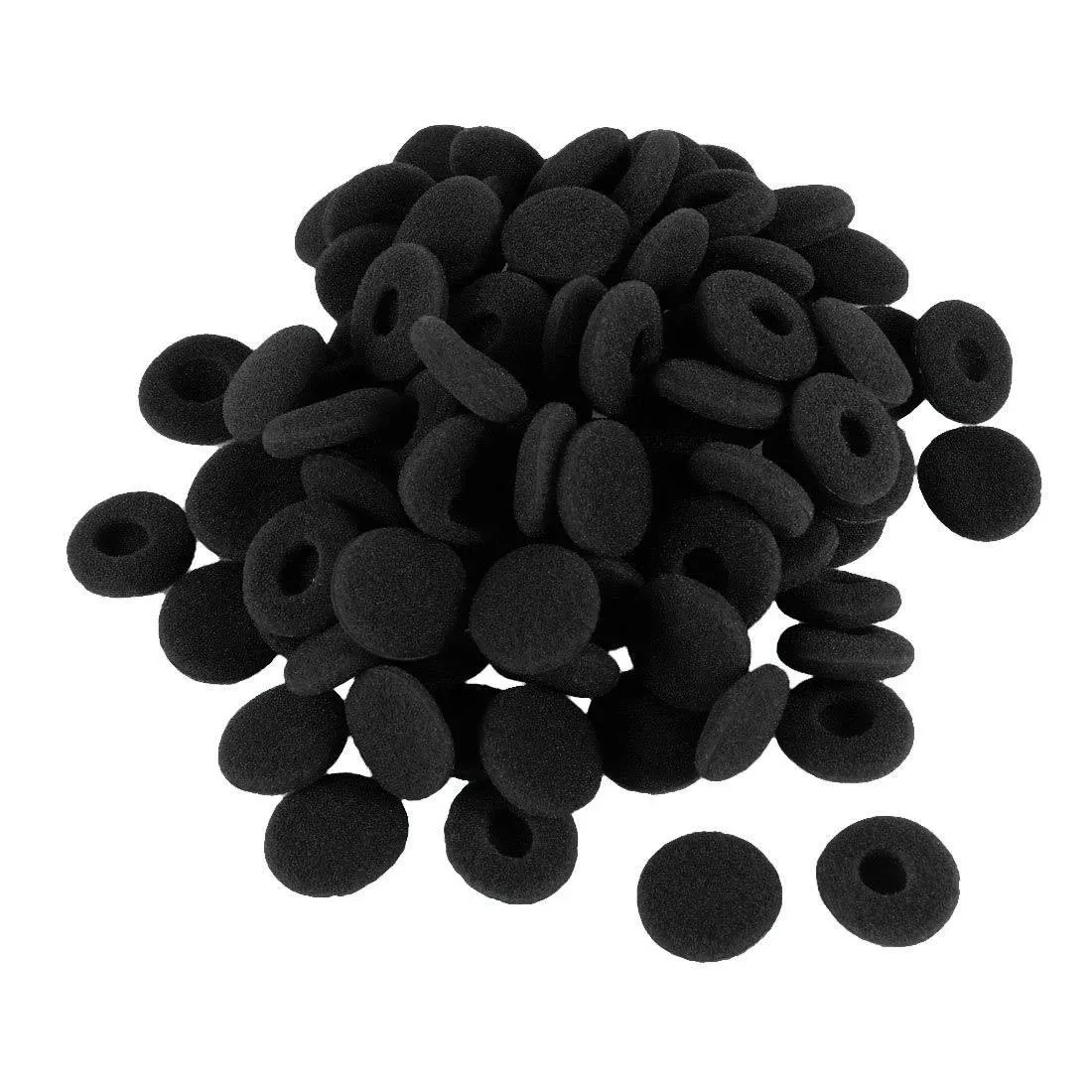 Uxcell 100 Pcs Black Sponge Earbud Headphone Cap Ear Pads Cover Replacement