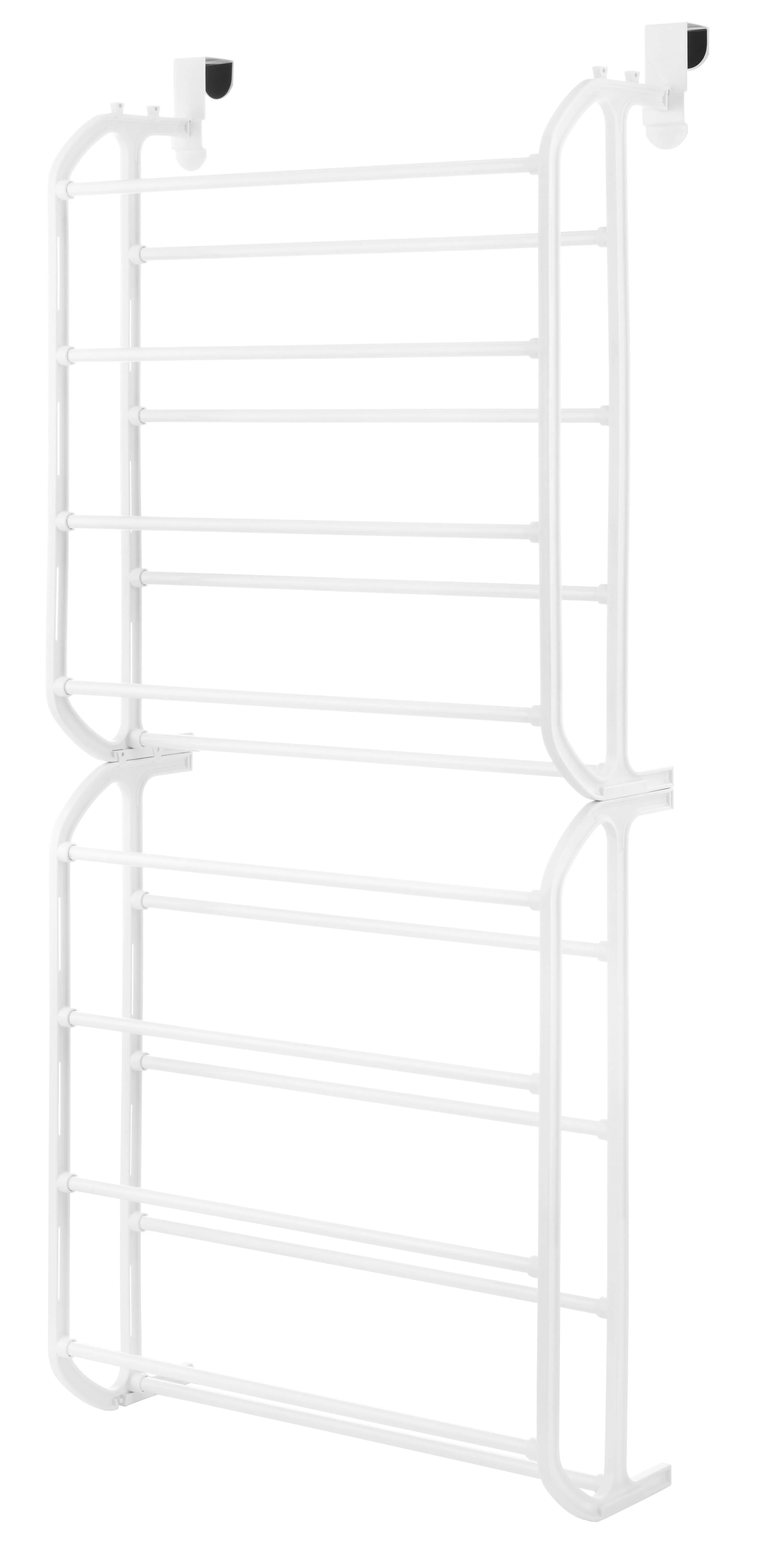 Whitmor 24 Pair Over The Door Shoe Rack-White