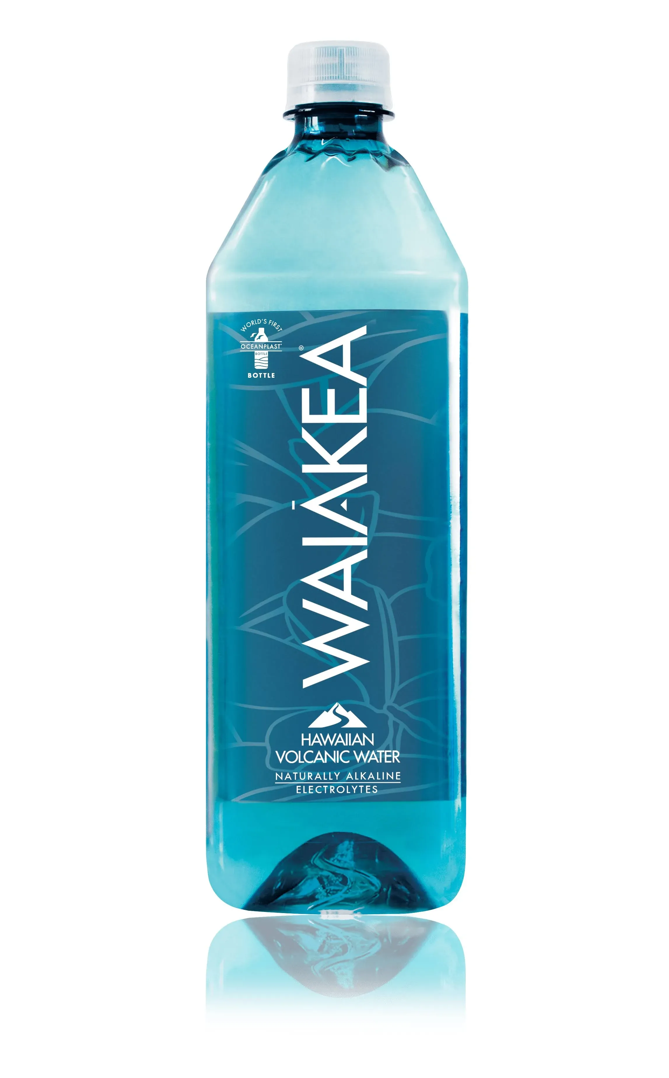 Waiakea Hawaiian Volcanic Water, Naturally Alkaline, 100% Recycled Bottle, 16.9 Fl Oz (Pack of 24)