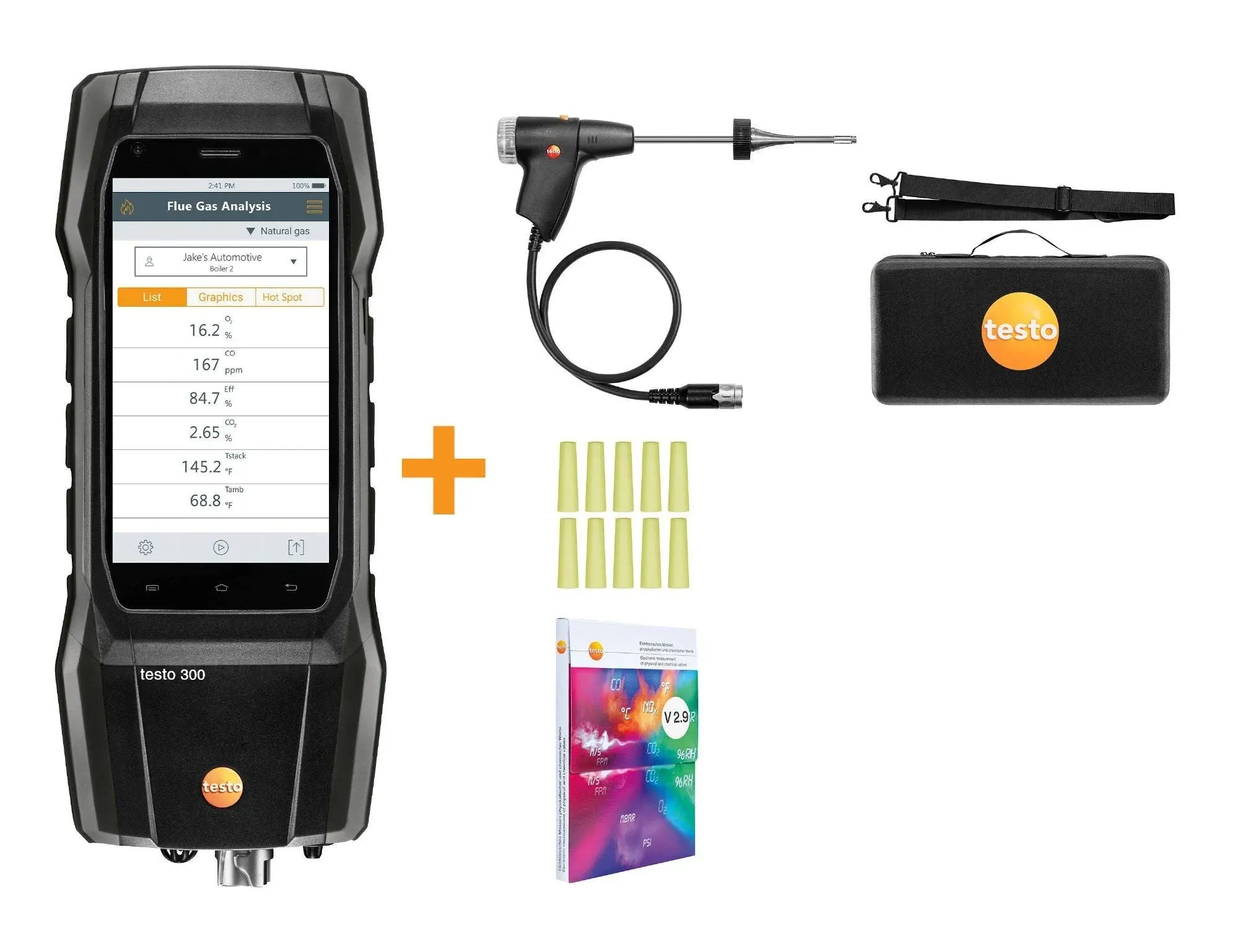 Combustion Analyzer 300 Smoke Edition Smart-Touch Display