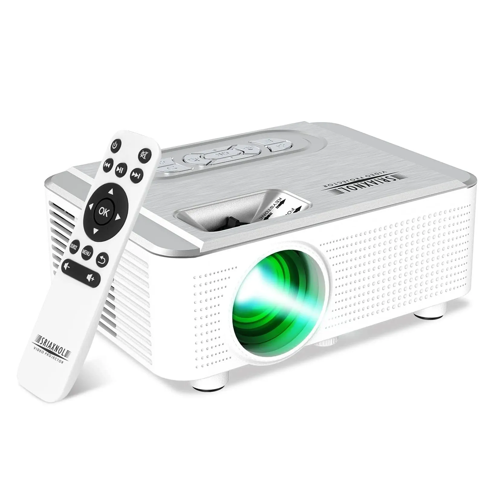 Mini Projector, Portable Movie Projector 8000 Lumens for Home Theater Outdoor Video Projectir 1080p Supported Compatible Hdmi, VGA, USB, TF Card