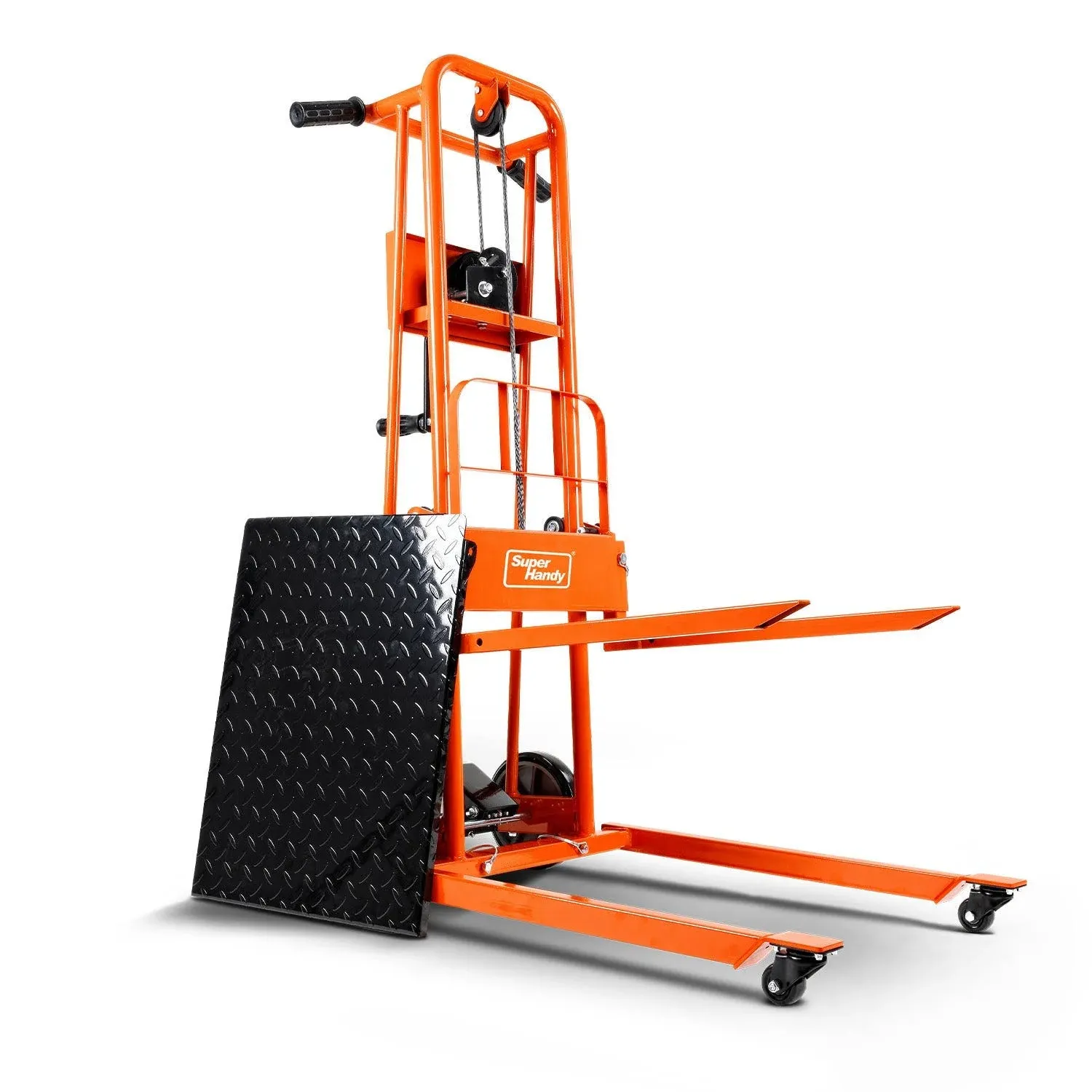 SuperHandy Material Lift Winch Stacker, Pallet Truck Dolly