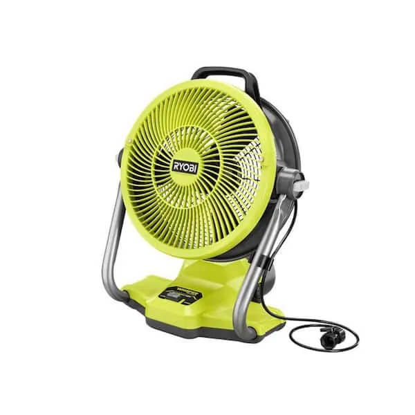 RYOBI 18V Hybrid WHISPER 12in Misting Air Cannon Fan (Tool Only) #3836