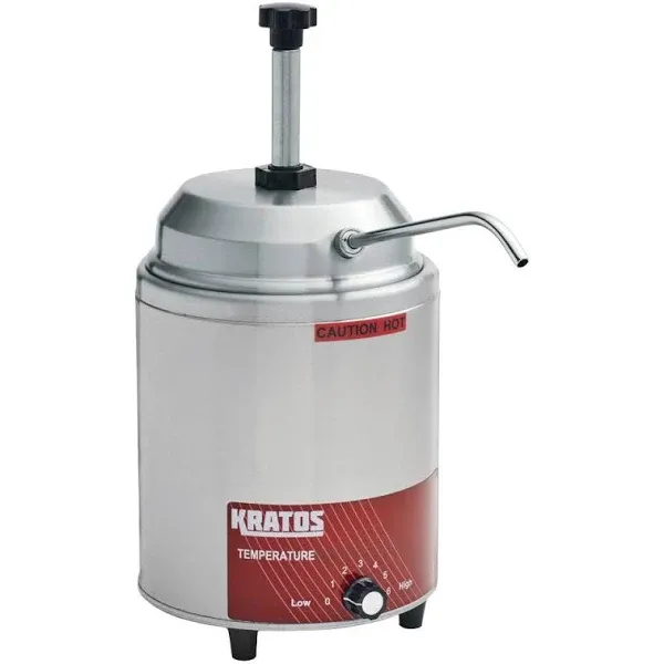 Kratos 29M-009 - Round Hot Topping Warmer and Dispenser - 3-1/2 Quart Capacity