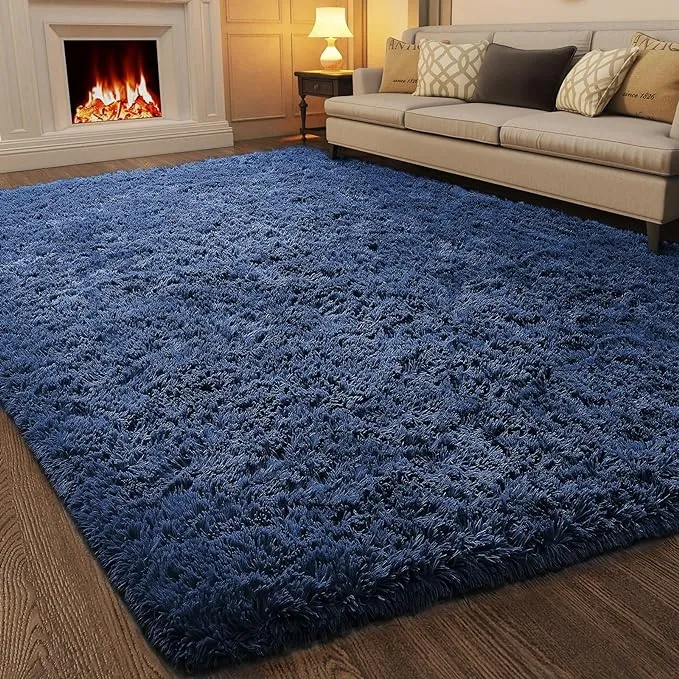 Ophanie Grey Area Rugs for Bedroom Living Room Fluffy Shag Fuzzy Soft Rug