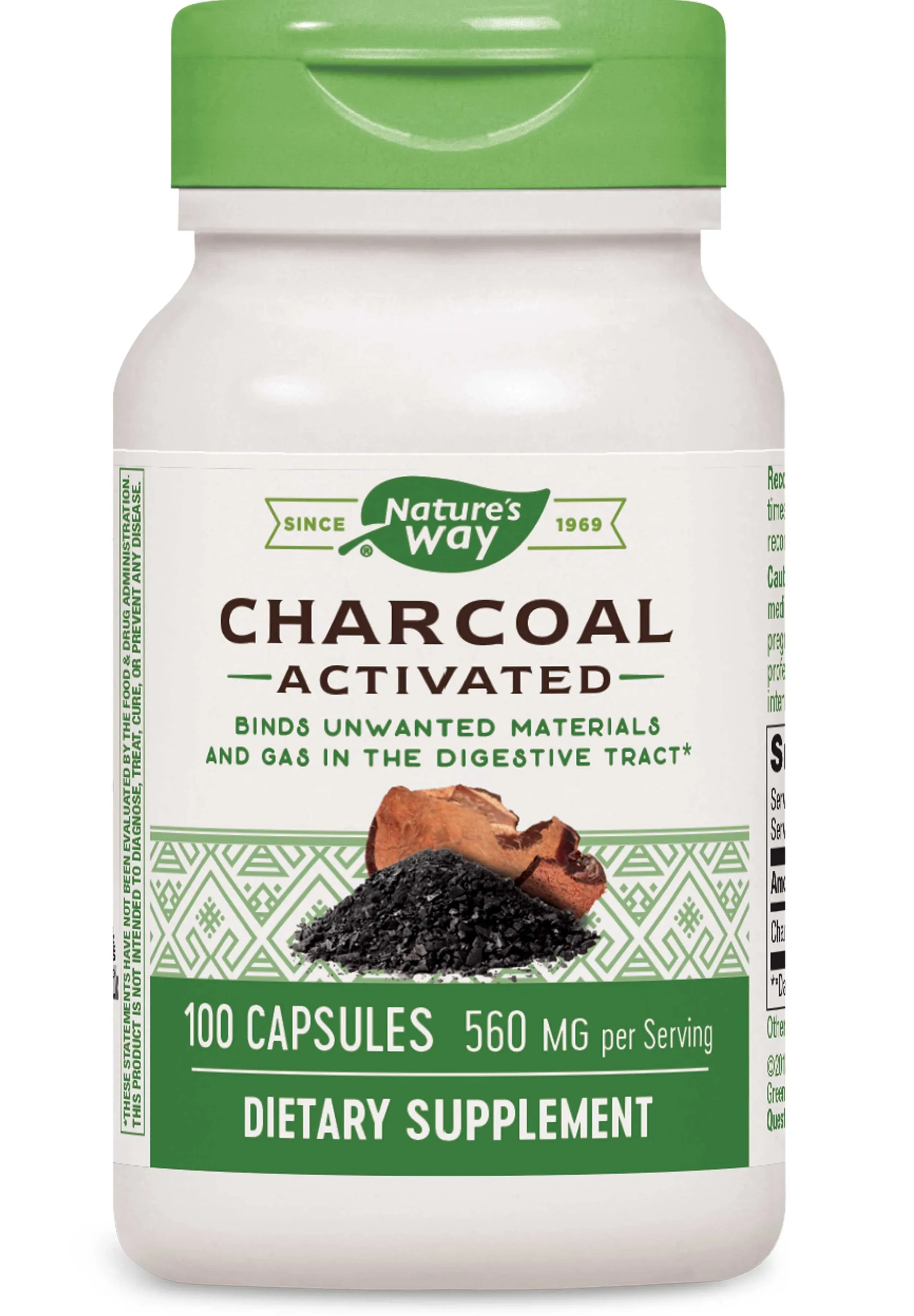 Activated Charcoal Nature's Way 100 Caps