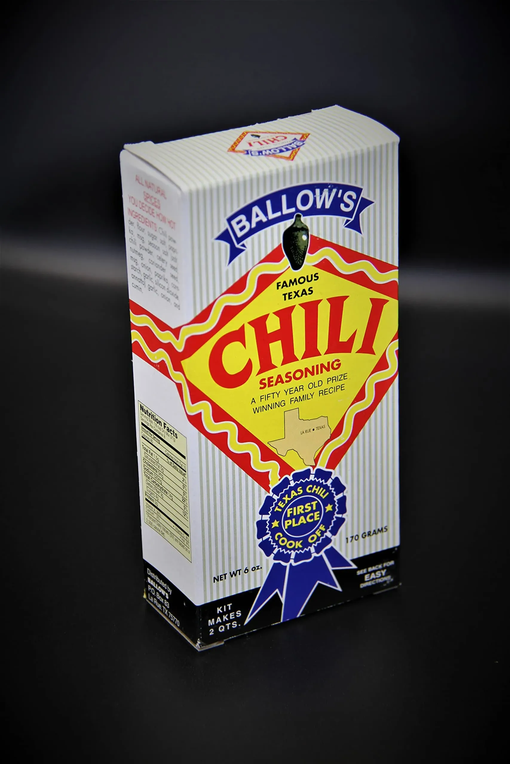 Ballow's Famous Texas Chili Seasoning 12 Pack