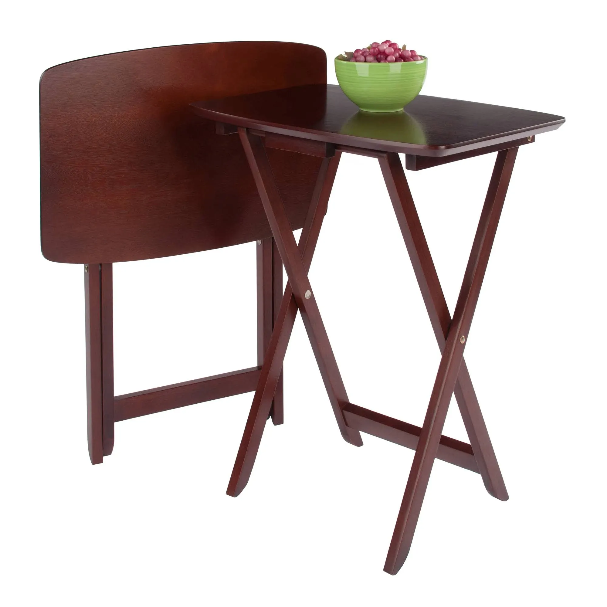 Darlene 2-Piece Snack Table Set - Walnut