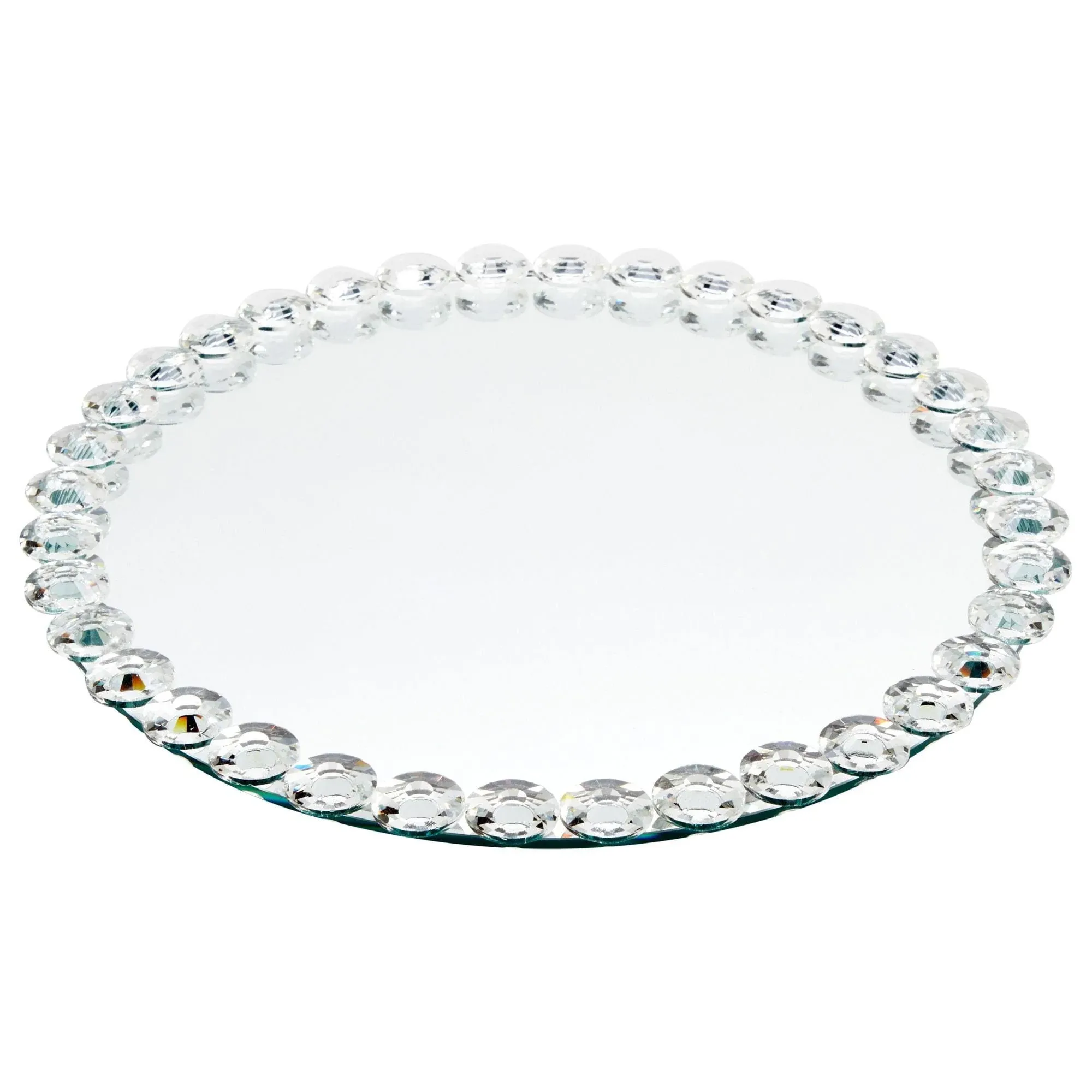 Okuna Outpost Crystal Bead Mirrored Tray