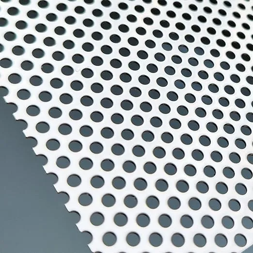 Perforated Stainless Steel Sheet, Perforated Metal Sheet 11.8" x 11.8" Stainless Steel Preforated Sheet, 0.12" Hole, 0.035" Thickness