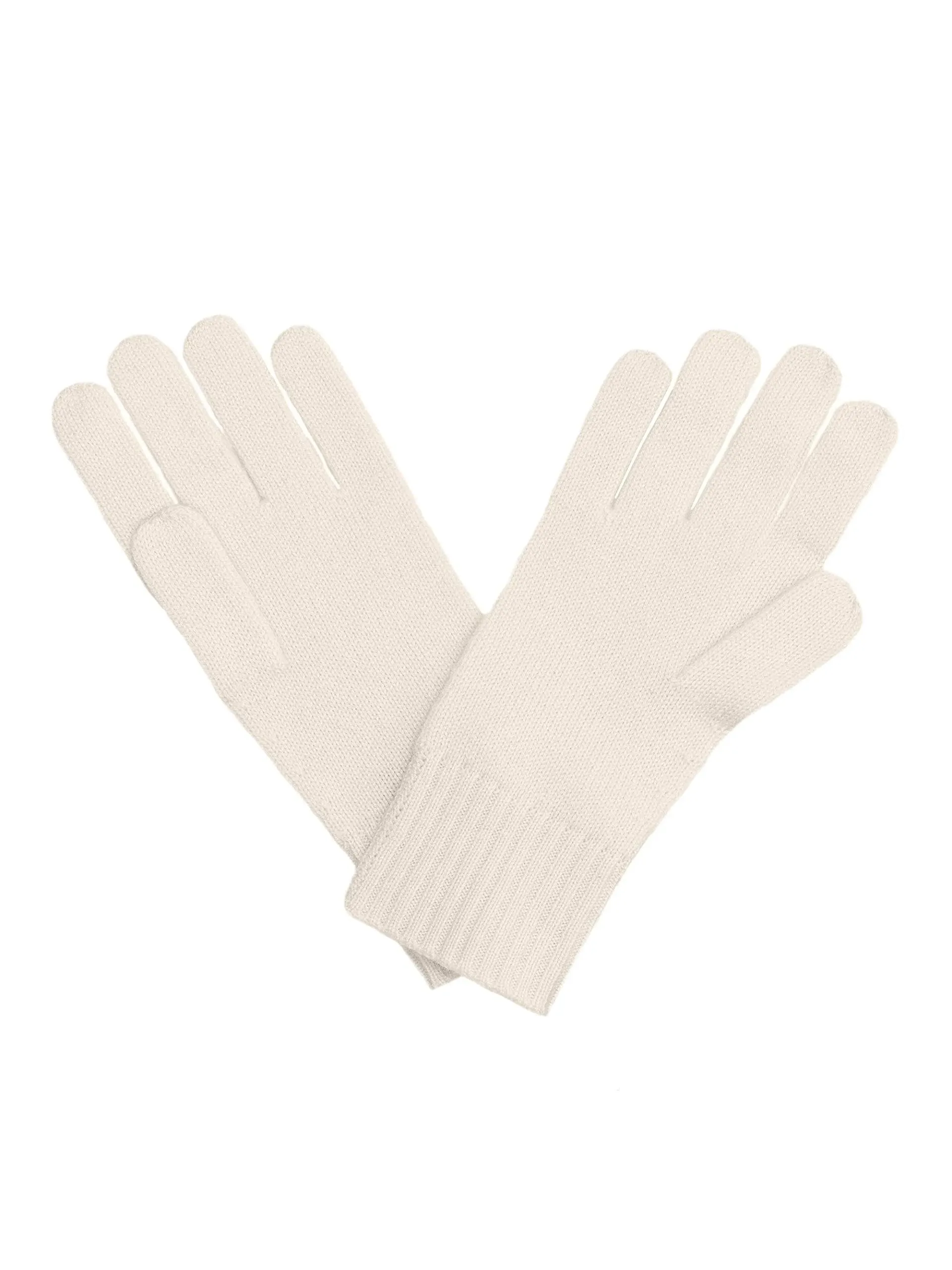 State Cashmere Classic Jersey Knit Gloves 100% Pure Cashmere Ribbed Cuffs