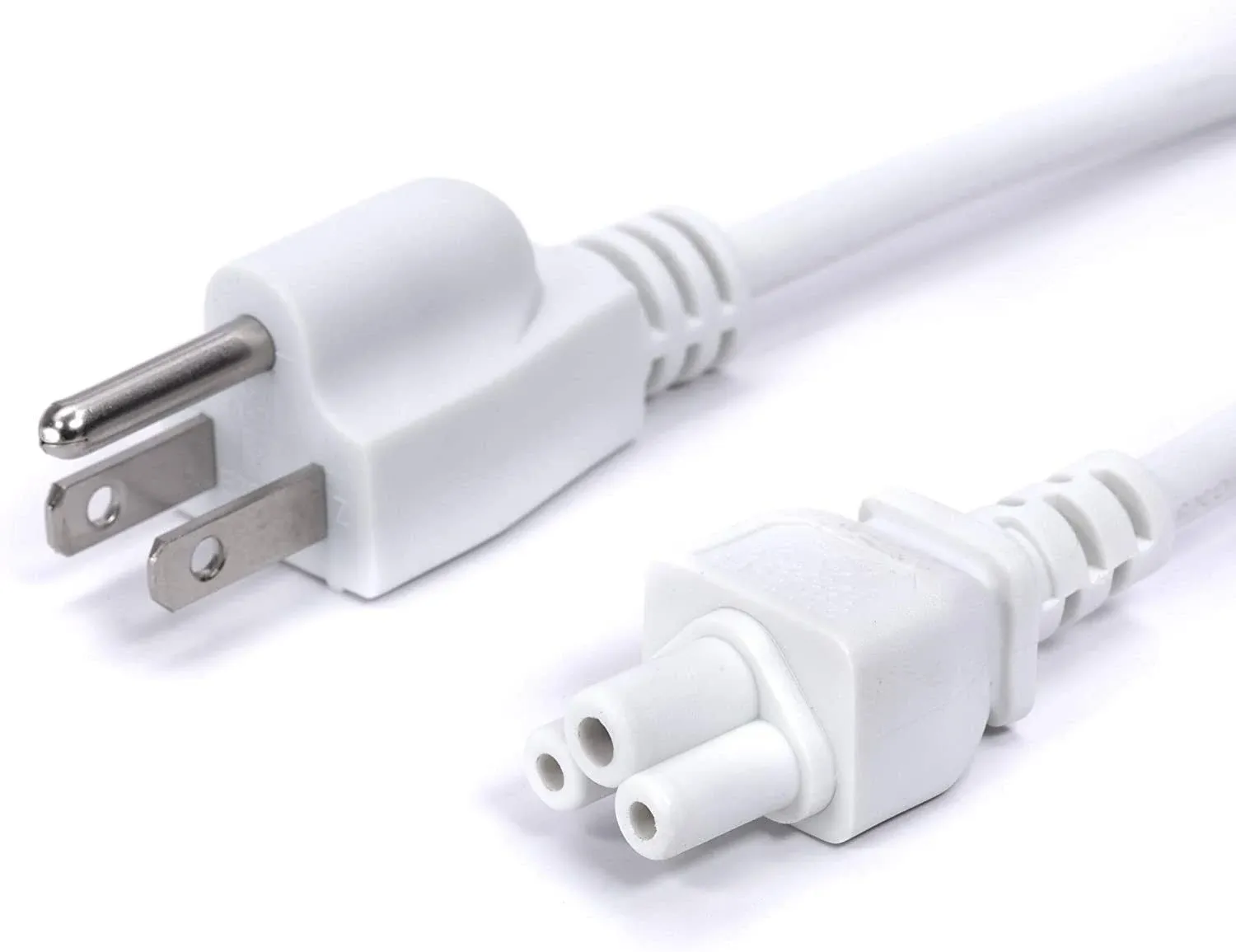 THE CIMPLE CO 3 Feet, White - 3 Prong AC Power Cable for Laptops, Computers, & Power Supplies - C5 Mouse Power Supply Cord - NEMA 5-15P to C5 / IEC 320 - (0.9 Meter)