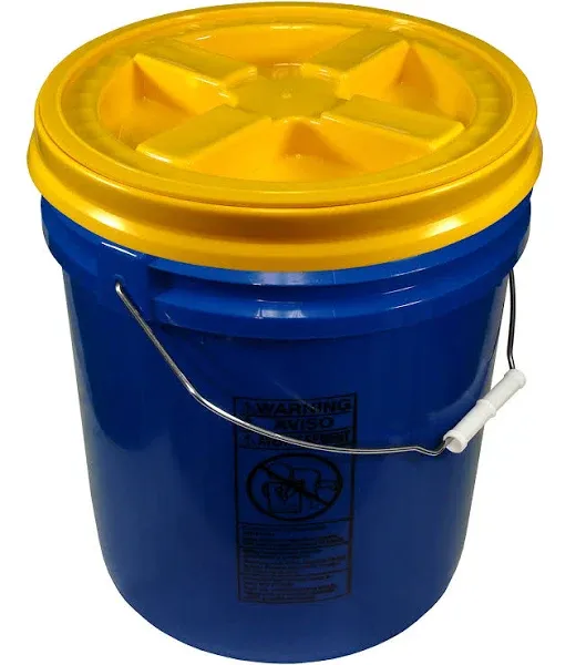 Blue 5 Gallon 90 mil Bucket with Gamma Seal Lid (Yellow)