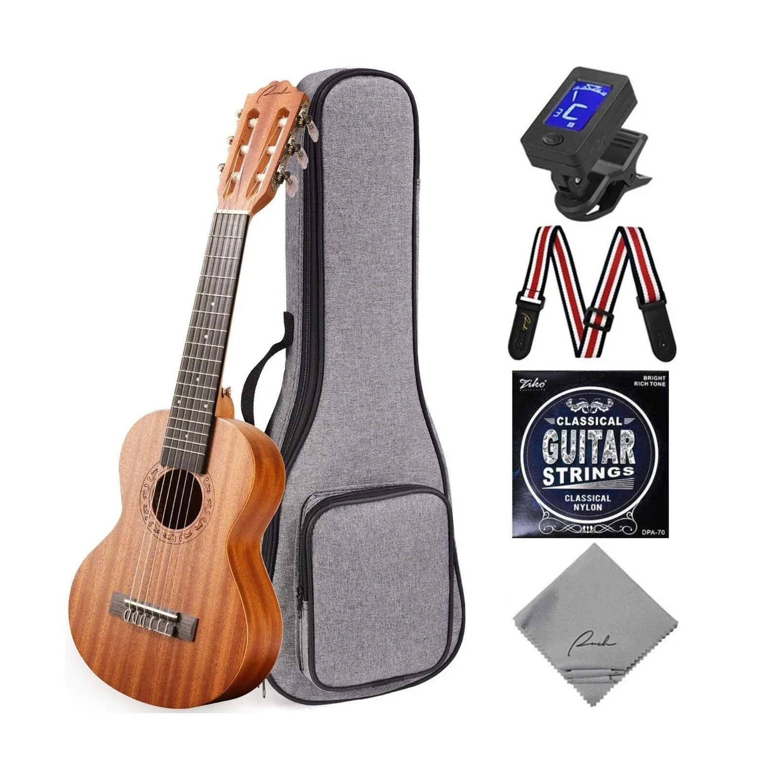 Ranch Guitalele Acoustic 28 inch Professional 6 Strings Guitar Ukulele Small ...