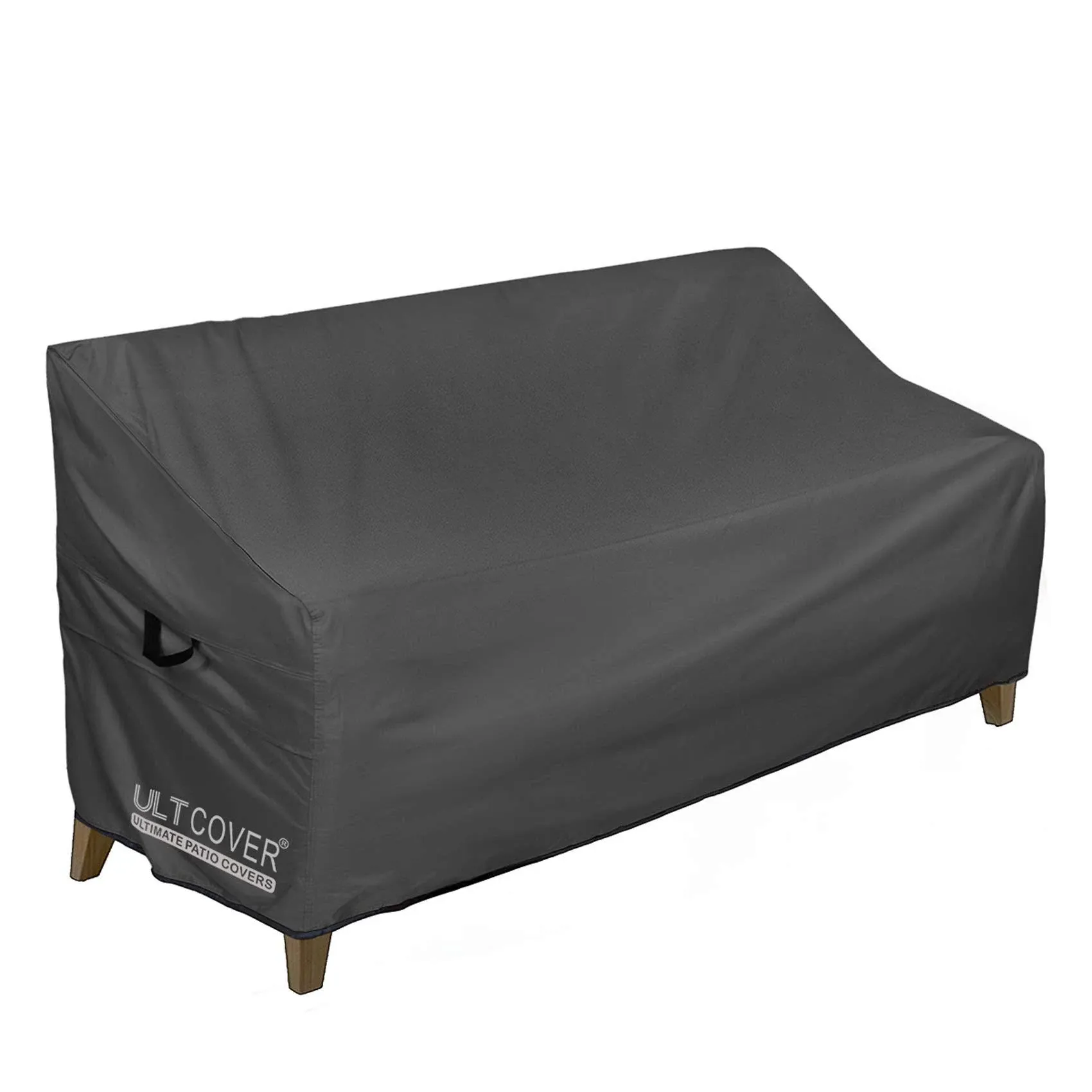 ULTCOVER Waterproof Outdoor Sofa Cover - Heavy Duty Patio Bench Covers 58W x 28D x 35H inch, Black