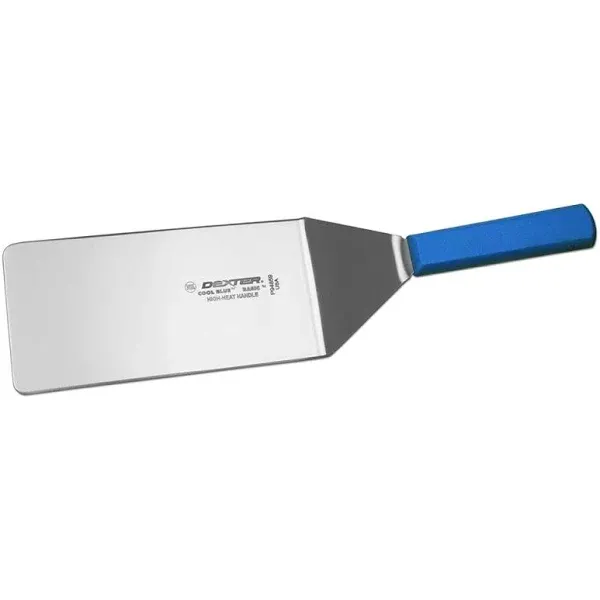 Dexter Cool Blue Basics Stainless Steel Hamburger Turner with Blue Polypropylene ...