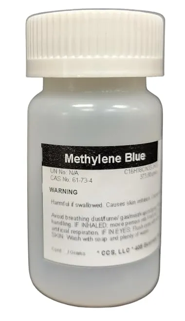 Methylene Blue Powder 98% Pure 50g Bottle