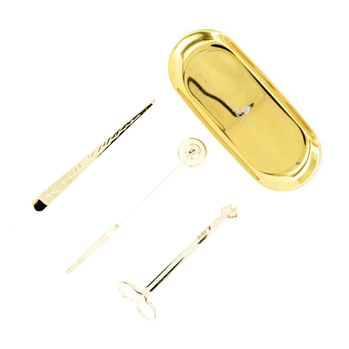 Candle Care Accessory 4 in 1, Shiny Gold