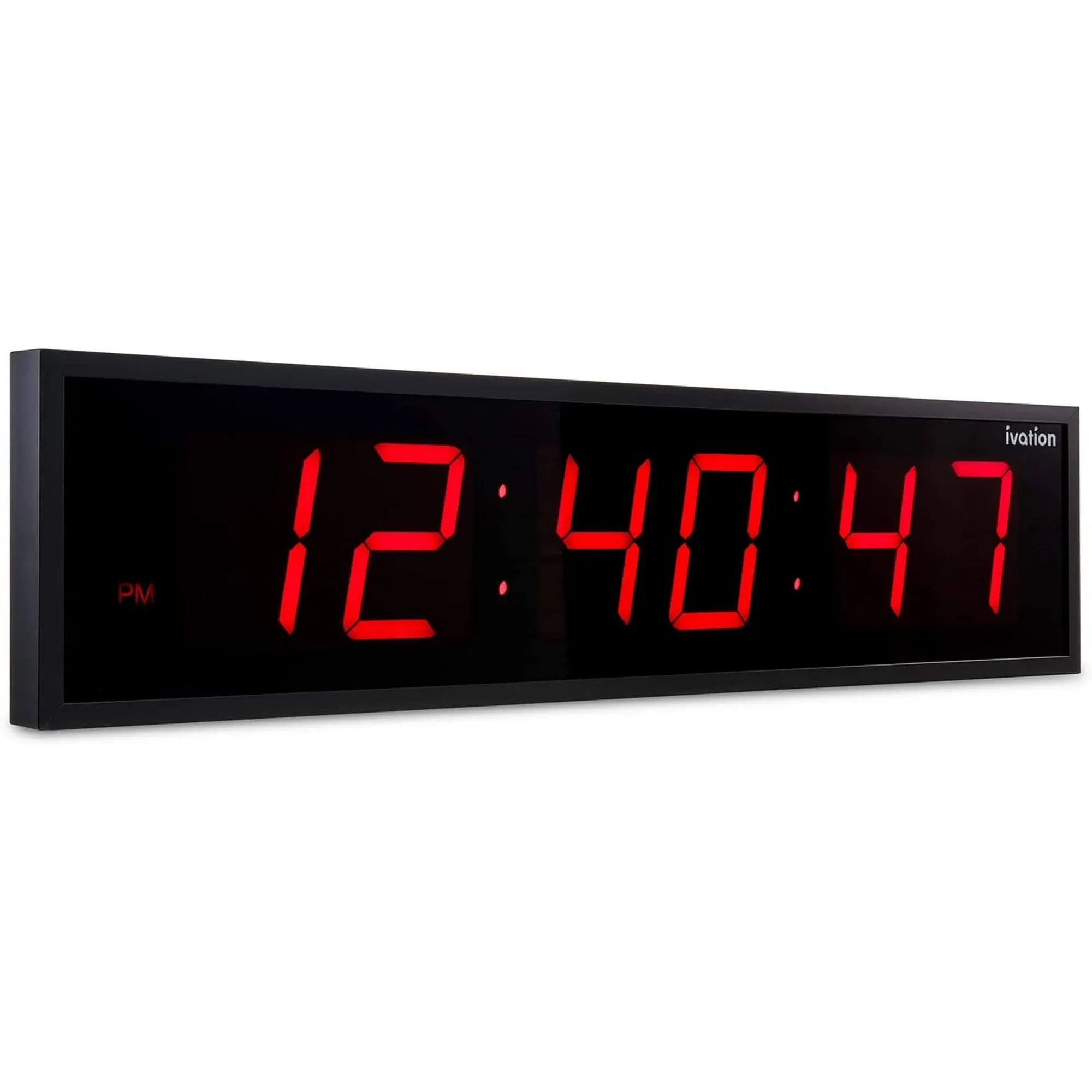 Ivation Large Big Oversized Digital LED Wall Clock