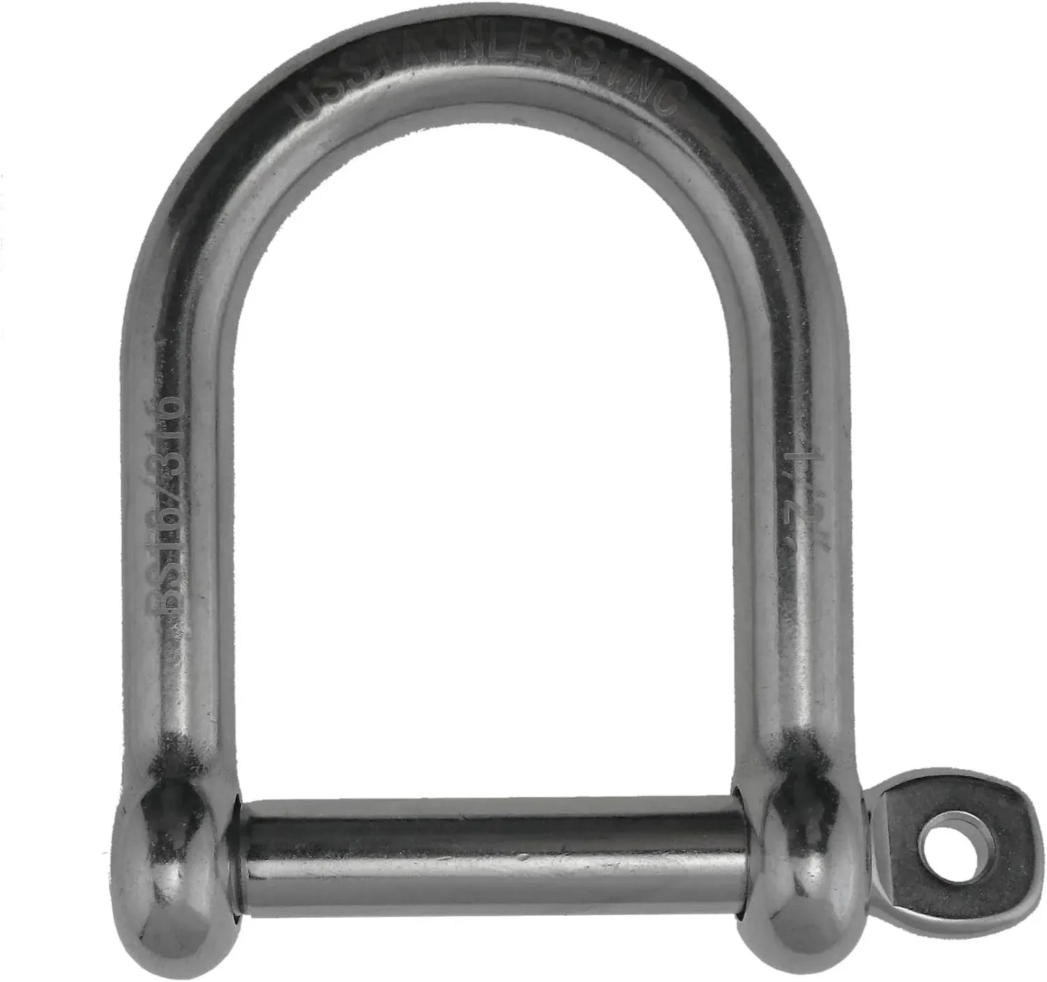 Extreme Max 3006.8234 BoatTector Stainless Steel Wide D Shackle - 1/2"