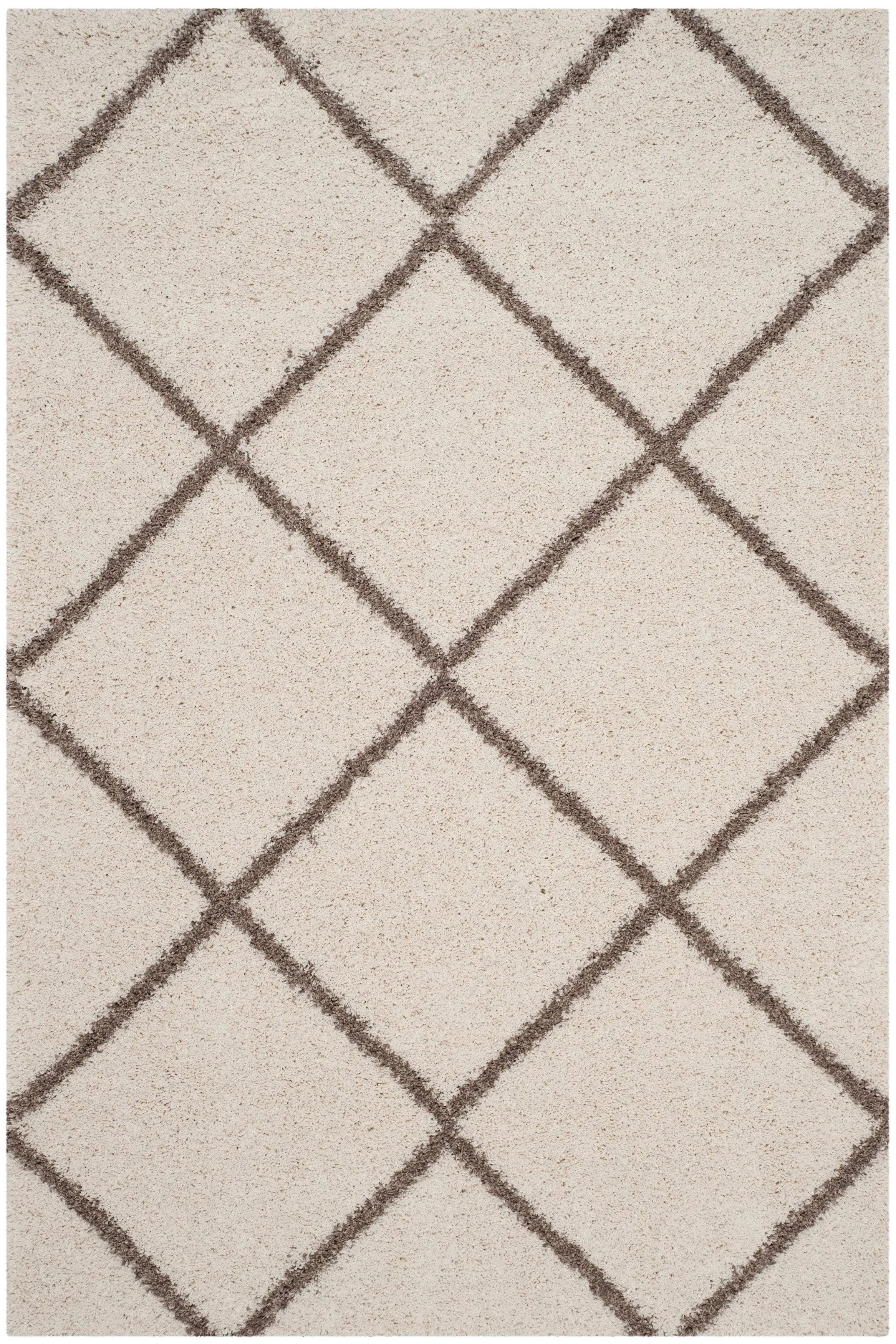 Safavieh Hudson Shag SGH281D 5'1" x 7'6" Ivory / Beige Area Rug