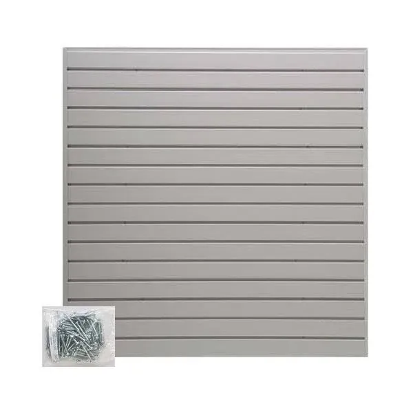 Jifram Easy Living 01000021 EasyWall Slatwall Kit, Light Gray, Size: 4' x 4'