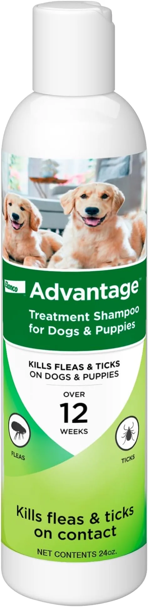 Advantage Flea & Tick Treatment Shampoo for Dogs & Puppies (24 oz)