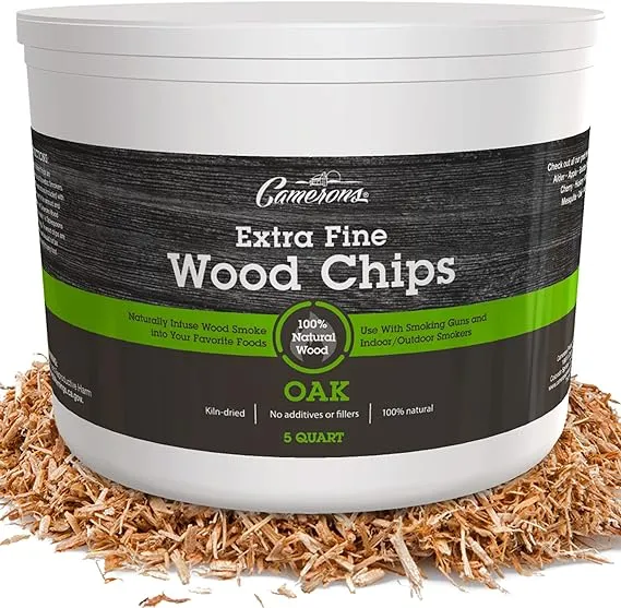 Camerons Products Smoking Chips - (Oak) 5 Quart Kiln Dried, Natural Extra Fine