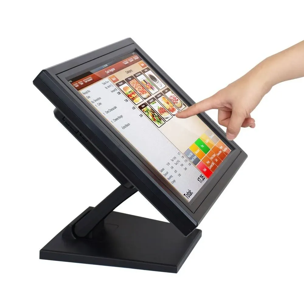 15&#034; Touch Screen Monitor LCD VGA USB TouchScreen For Kiosk Restaurant Bar Retail