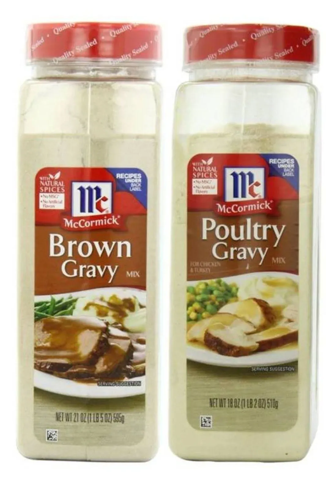  Gravy Mix Value Bundle - 2 Items-  Brown Gravy, 21 Ounce and  Poultry Gravy 