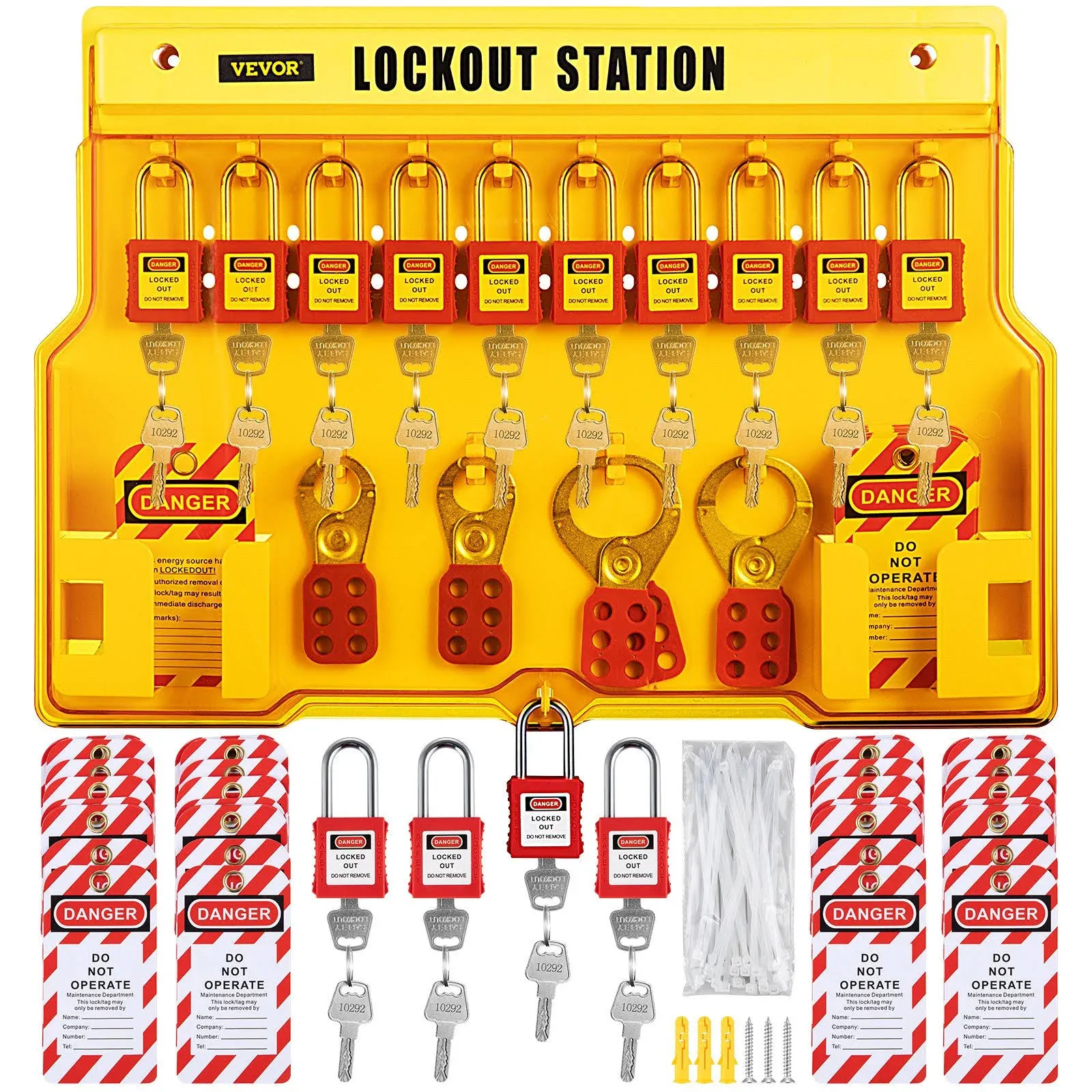 VEVOR 58-Piece Lockout Tagout Kits