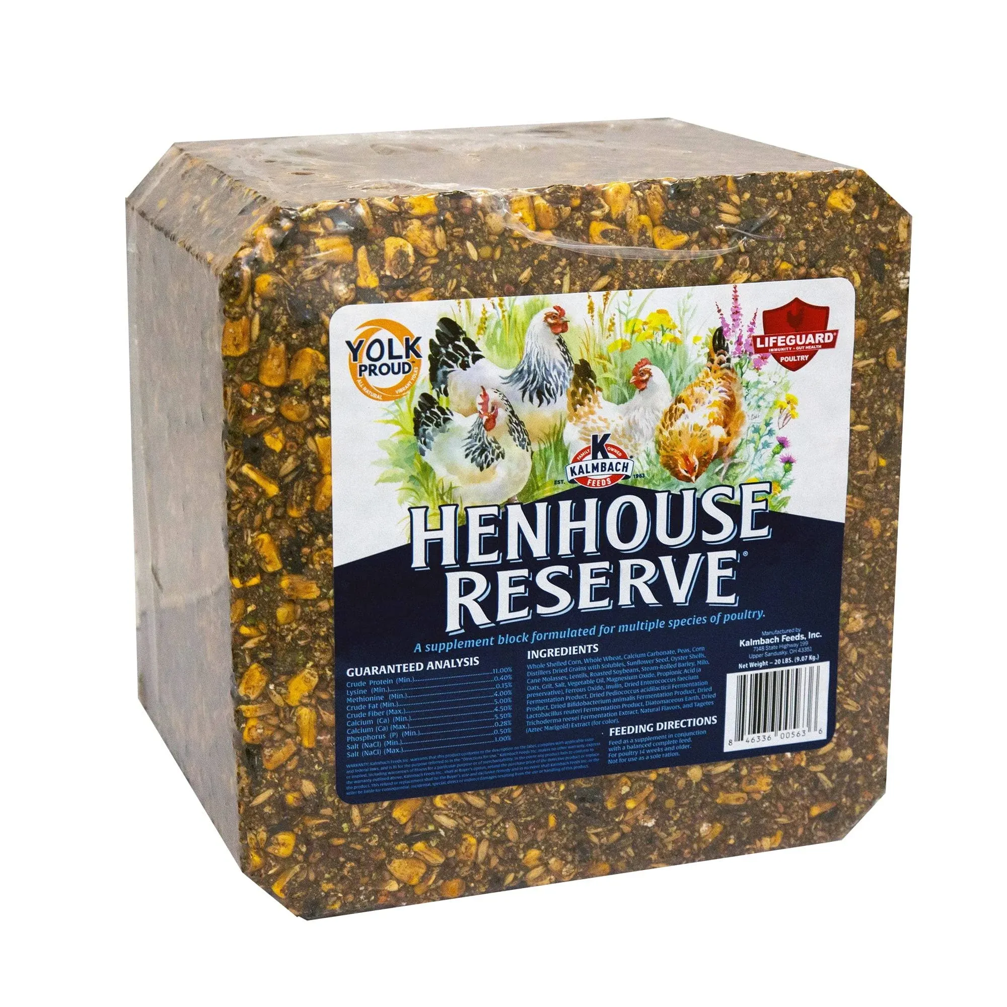 Kalmbach Feeds Henhouse Reserve Poultry Supplement, 20-lb Block