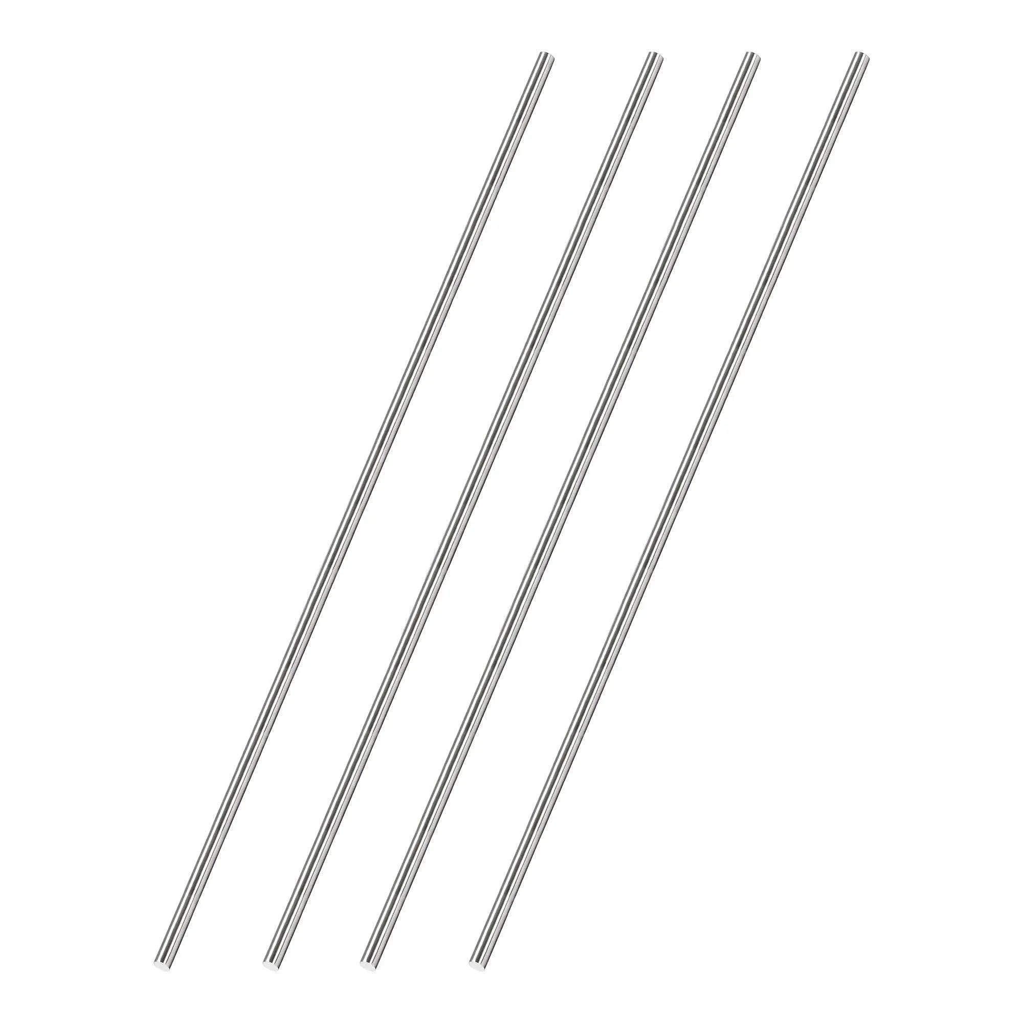 5mm x 450mm 304 Stainless Steel Solid Round Rod for DIY Craft - 4pcs