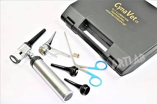 Artlab -Veterinary Operating Otoscope with Reusable Ear Speculas-Allig<wbr/>ator Force