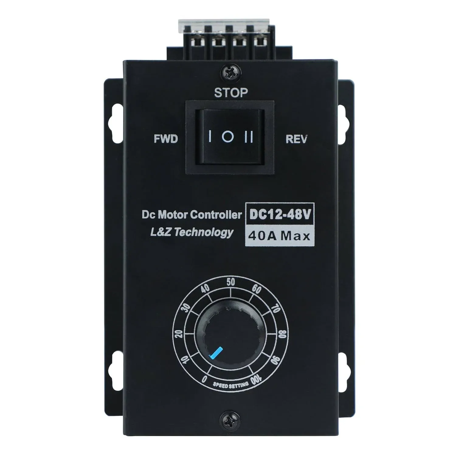 L&Z DC Motor Speed Controller PWM 12-48V 40A Brush Motor Adjustment Control ...