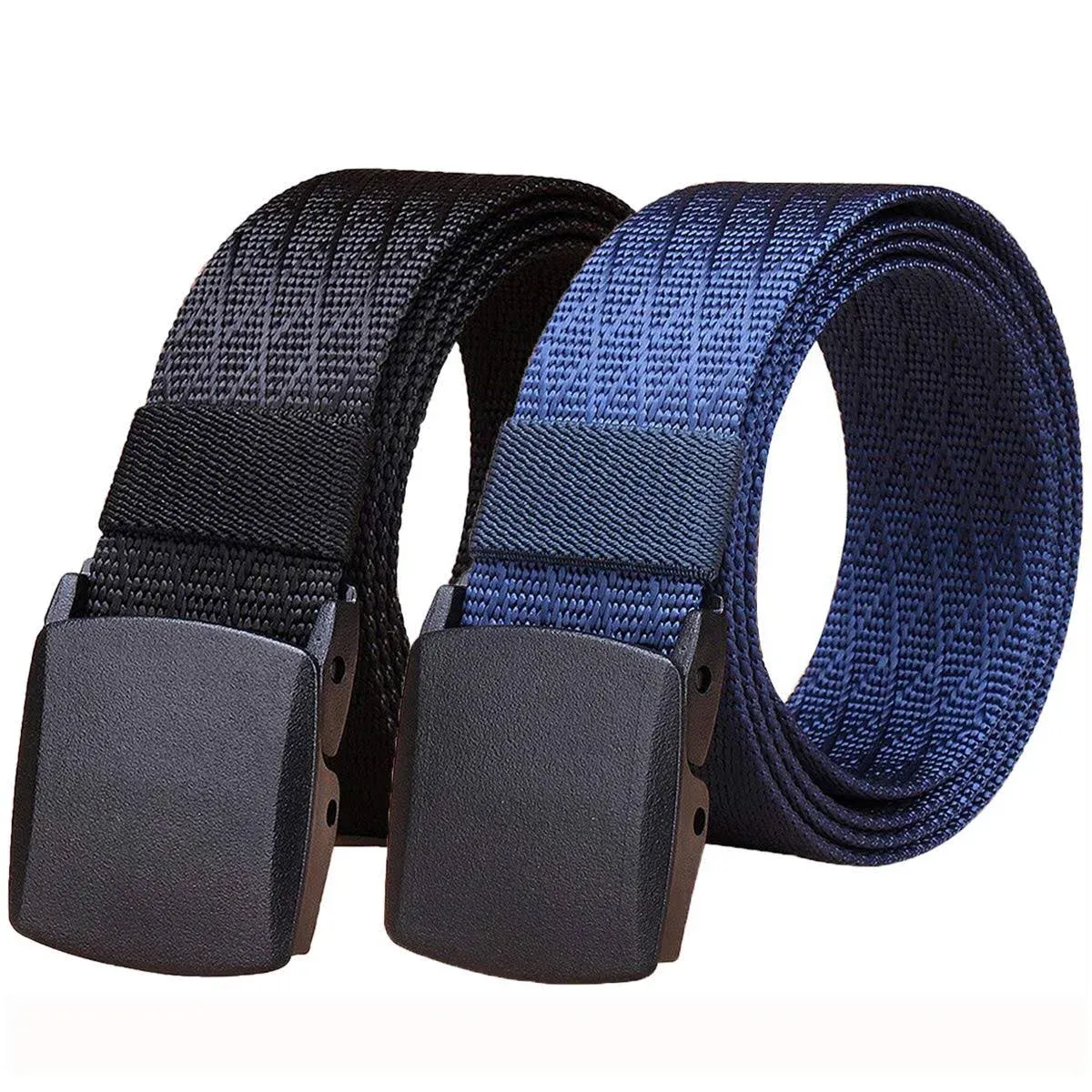 WYuZe 2 Pack Nylon Belt Outdoor Military Web Belt 1.5" Men Tactical Webbing Belt