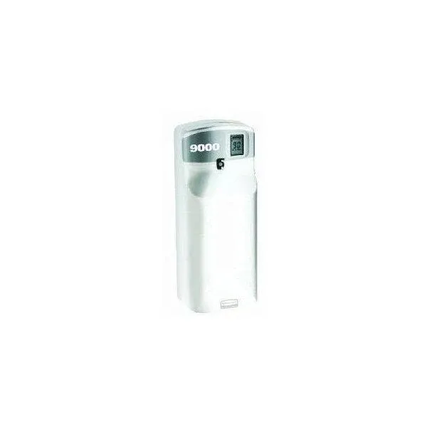 Rubbermaid Commercial Microburst 9000 Aerosol Odor Control LCD Dispenser, White, for Restaurants/Hotels/Schools/Airports/Offices